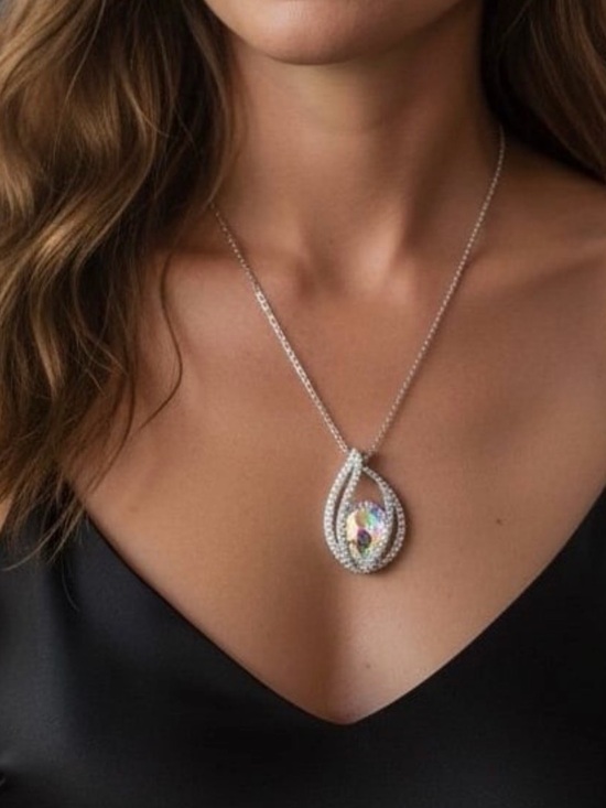 Swarovski Jewelry - Swarovski Crystal Teardrop Pendant Necklace